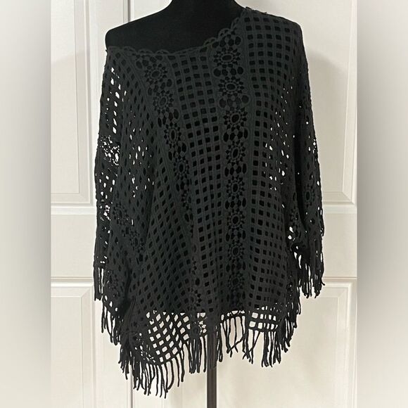 Boston Proper Effortless Crochet Poncho - Picture 2 of 8